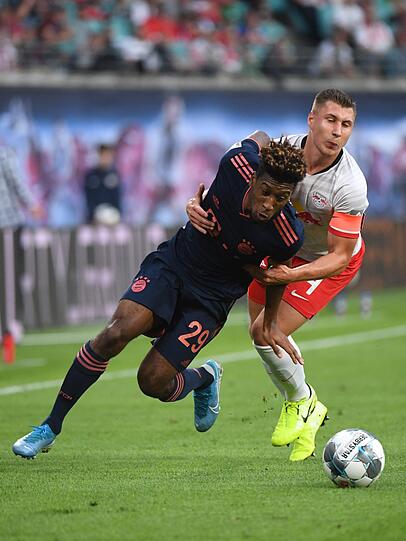 KINGSLEY COMAN - NOTE 2: Der Franzose, in zwei Qualifikationsspielen für sein Heimatland mit drei Treffern, begann überraschend auf der rechten Seite und düpierte ein ums andere Mal im Eins-gegen-Eins Leipzigs Nationalspieler Halstenberg. Ein dribbelnder Wirbelwind, kaum zu halten, nicht zu stoppen. Beim Abschluss allerdings nicht zwingend genug (52.) und mit Pech: Abgefälschter Schuss, Latte (77.).