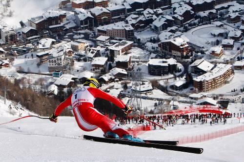 Er durfte nur einmal fahren: Hermann Maier bei der WM-Abfahrt von Val d'Isere, die er als bester Österreicher auf Platz 6 beendete