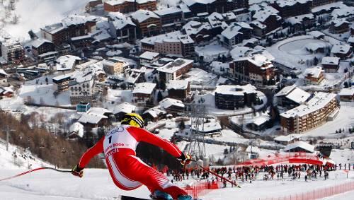 Er durfte nur einmal fahren: Hermann Maier bei der WM-Abfahrt von Val d'Isere, die er als bester Österreicher auf Platz 6 beendete