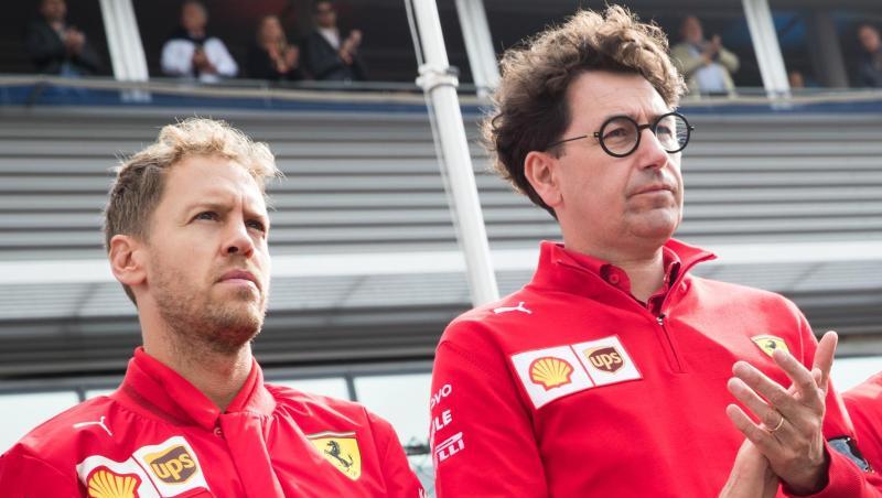Scuderia-Teamchef Mattia Binotto (r) hat Sebastian Vettel (l) bereits die Wertschätzung der Scuderia versichert.