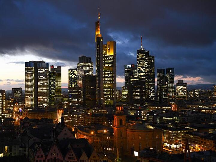 Die Frankfurter Skyline.