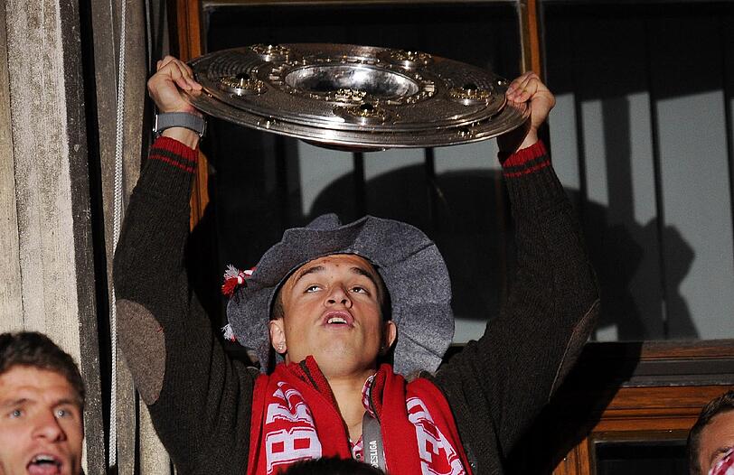 Xherdan Shaqiri (Bayern-Mittelfeldspieler): &bdquo;Mia San Triple...&ldquo;