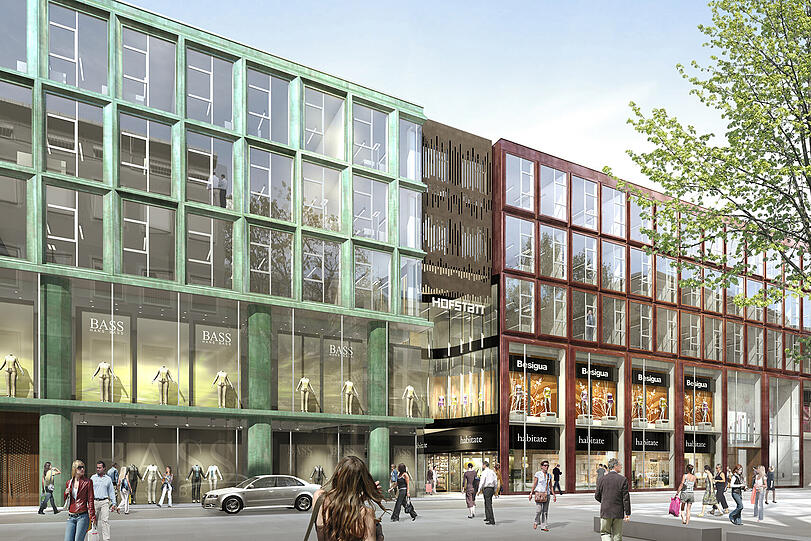 Und das wird die Optik am Färbergraben, pardon: Sattlerplatz.