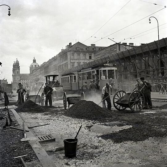 Die Zerstörungen nach dem Krieg.