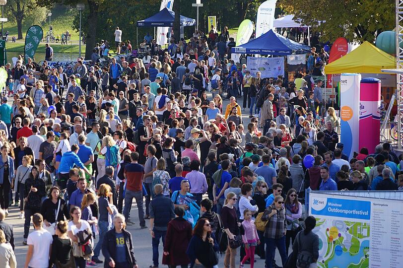 Der Olympiapark verwandelte sich in eine große Outdoorsportarena.