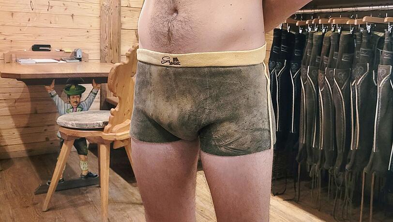 So sieht das Modell Hirschlederne als Unterhose aus.