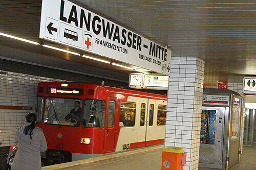 Tatort U-Bahnhof Langwasser-Mitte.