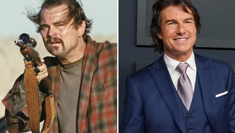 Makelloser Actionheld neben Revoluzzer im Bademantel: Leonardo DiCaprio in "One Battle After Another" und Tom Cruise.