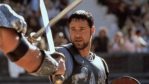 Russell Crowe in "Gladiator", Teil eins.