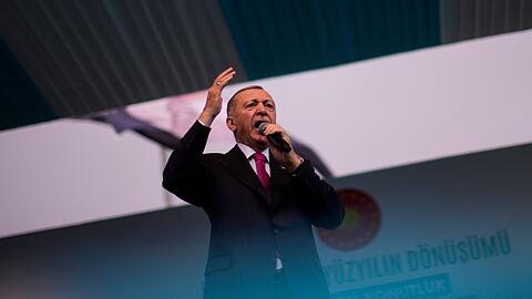 Recep Tayyip Erdogan. Die Präsidentschaftswahlen in der Türkei sind für den 14. Mai angesetzt.