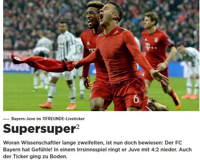 Thiago und Coman - "Supersuper2" wie "11Freunde" titelt.