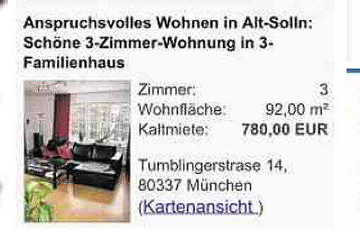 Penthouse gefällig? Bei den angeblichen Schnäppchen-Wohnungen hat der Betrüger sich nicht mal die Mühe gemacht, unterschiedliche Bilder ins Netz zu stellen.