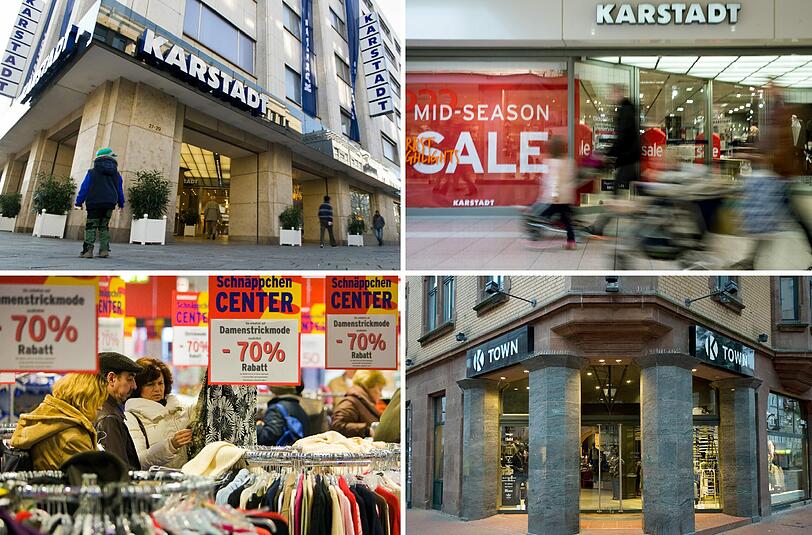 Sechs Karstadt-Filialen sollen geschlossen werden, darunter das sogenannte Schnäppchen-Center in Paderborn, die Filiale in der Königsstraße in Stuttgart , die Karstadt-Filiale in einem Einkaufszentrum in Hamburg sowie die K-Town Filiale von Karstadt in Köln, das Schnäppchen-Center in Frankfurt (Oder) und die K-Town-Filiale in Göttingen.