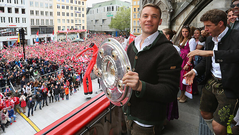 Natürlich geht's für Manuel Neuer und Co. auch wieder auf den Rathausbalkon, wie hier im letzten Jahr.