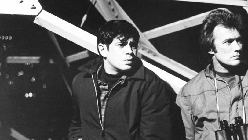 Schauspieler Reni Santoni (l.) und Titelheld Clint Eastwood in "Dirty Harry" (1971) Schauspieler Reni Santoni (l.) und Titelheld Clint Eastwood in "Dirty Harry" (1971)