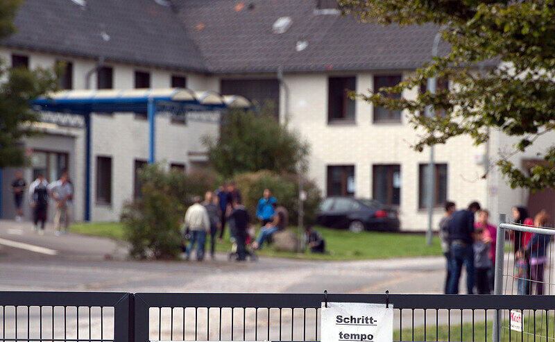 Das Flüchtlingsheim auf dem Gelände der ehemaligen Siegerland-Kaserne.