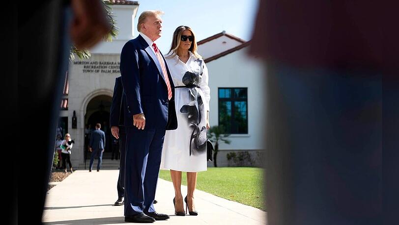 Melania Trump und Donald Trump absolvierten einen gemeinsamen Termin.