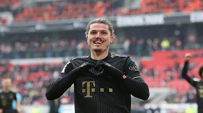 Da fällt ein Stein vom Herzen: Bayerns Marcel Sabitzer.
