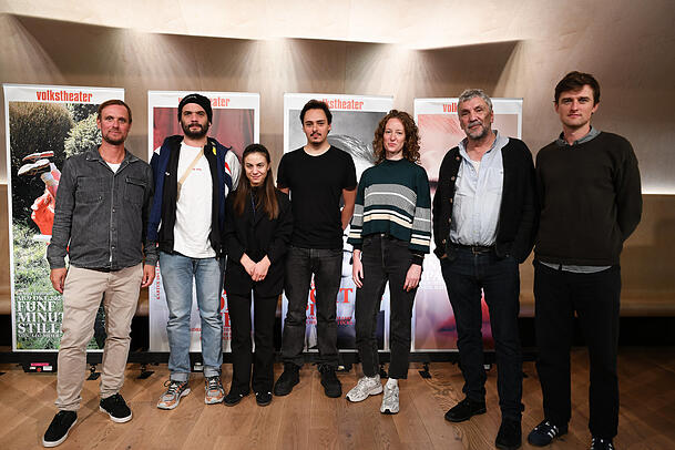 Frederik Mayet, Philipp Arnold, Anouk Kesou, Leon Frisch, Hannah Mey, Christian Stückl und Nicholas Zöckler.