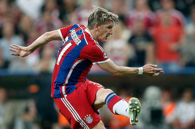 Platz 3: Bastian Schweinsteiger (FC Bayern, Manchester United): 95 CL-Einsätze.
