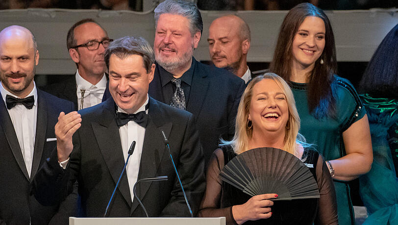 Markus Söder beim Staatsempfang anlässlich der Richard-Wagner-Festspiele in Bayreuth neben Katharina Wagner. Markus Söder beim Staatsempfang anlässlich der Richard-Wagner-Festspiele in Bayreuth neben Katharina Wagner.