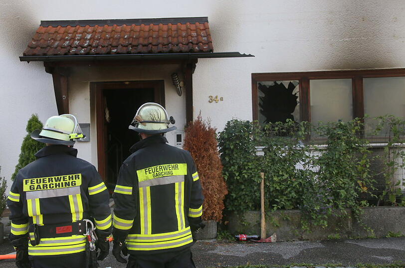 Das Haus in Garching wurde durch die Explosion stark beschädigt - der Schaden beträgt rund 100.000 Euro.
