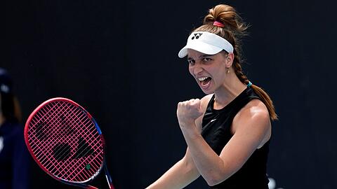 Tamara Korpatsch jubelt nach ihrem Erstrundensieg.