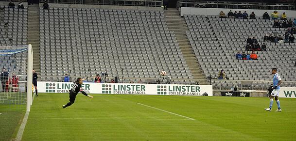 Keine Seltenheit: In der Allianz Arena spielten die L&ouml;wen h&auml;ufiger vor weitgehend leeren R&auml;ngen.