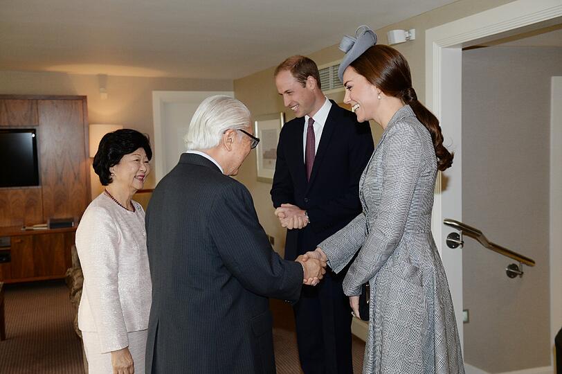 Zusammen mit Prinz William empfing die schwangere Herzogin Kate den Staatspräsidenten von Singapur, Tony Tan Keng Yam, und seine Frau in London.