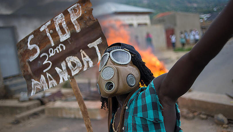 Die blutigen Proteste in Burundi haben einige Menschenopfer gefordert. Die blutigen Proteste in Burundi haben einige Menschenopfer gefordert.