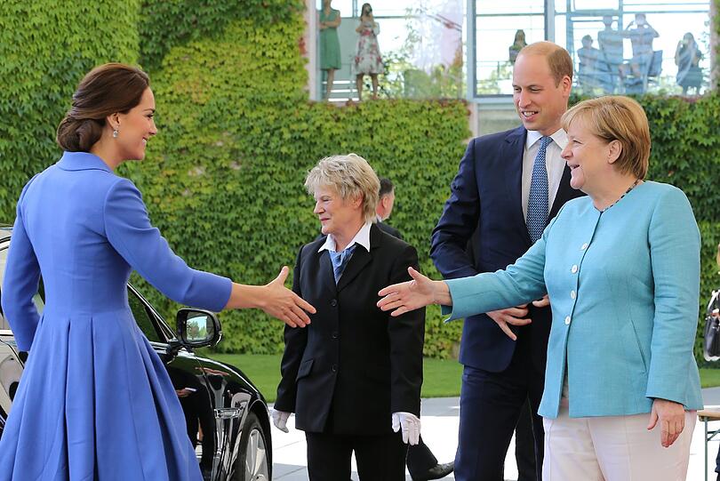 Die britischen Royals bei der Ankunft in Berlin