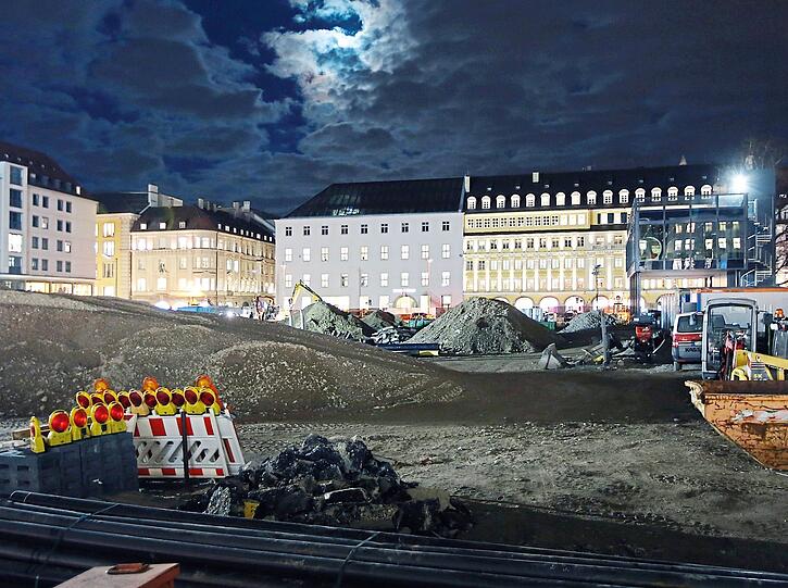 Am Marienhof musste der kleine Kiosk umziehen.