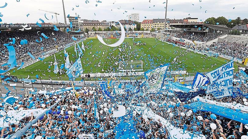 Natürlich die bevorzugte Spielstätte der Löwen-Anhänger: Das Grünwalder Stadion in Giesing.