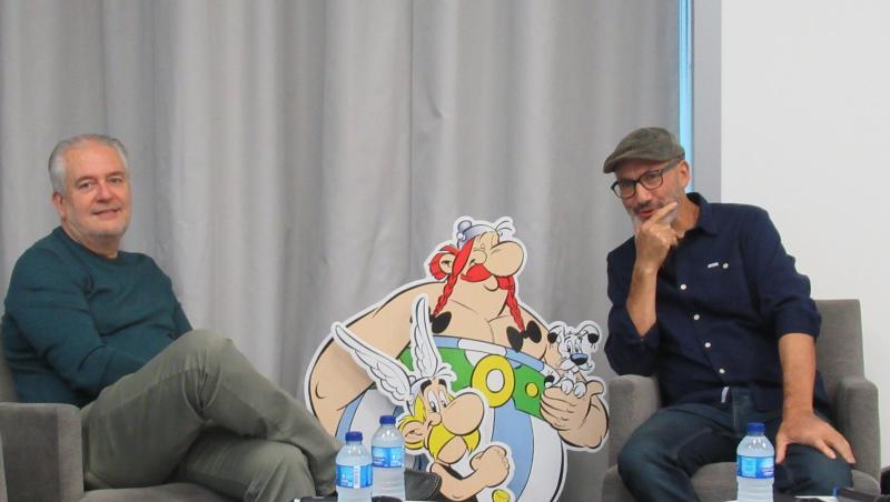 Die Macher: Zeichner Didier Conrad (l) und Texter Jean-Yves Ferri.