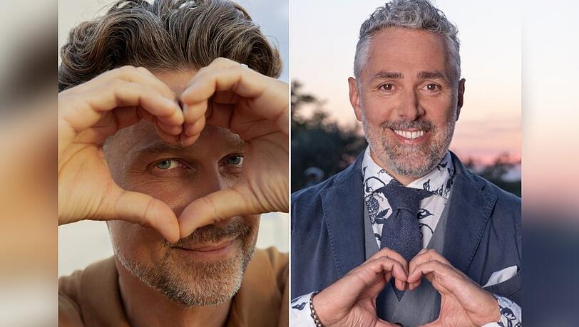 Wollen zur Liebe verhelfen: Wayne Carpendale (li.) und Roland Trettl.