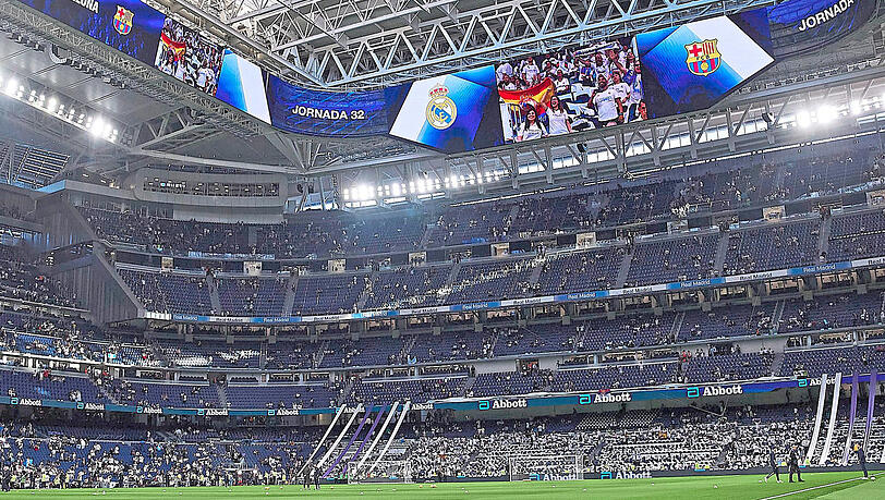 Die Fußball-Kathedrale Bernabeu – gemacht für große Spiele wie das des FC Bayern am Mittwochabend bei Real Madrid. Die Fußball-Kathedrale Bernabeu – gemacht für große Spiele wie das des FC Bayern am Mittwochabend bei Real Madrid.