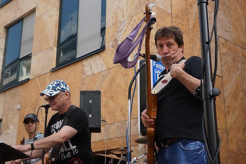 Neben viel Musik gab' s in der Feilitzschstraße eine Kunstmeile.