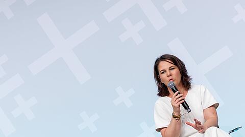 Außenministerin Annalena Baerbock (Grüne) spricht auf dem 38. Deutschen Evangelischen Kirchentag.