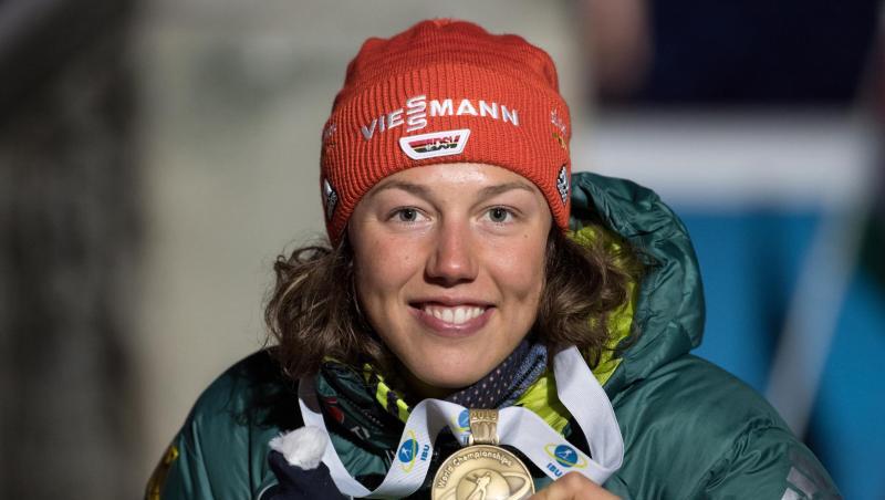 Laura Dahlmeier gewann bei der WM in Östersund Bronze im Sprint. Laura Dahlmeier gewann bei der WM in Östersund Bronze im Sprint.