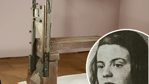 Diese Guillotine kam in Stadelheim während der NS-Zeit zum Einsatz. Höchstwahrscheinlich wurden auch die Widerstandskämpferin Sophie Scholl und weitere Mitglieder der Widerstandsgruppe "Weiße Rose" damit hingerichtet.