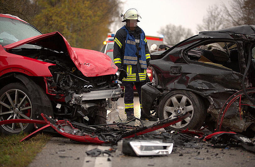 Die Bilder vom Unfall in Traunstein.