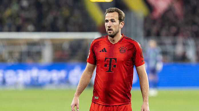 Droht im DFB-Pokal gegen Leverkusen auszufallen: Bayern-Stürmer Harry Kane.