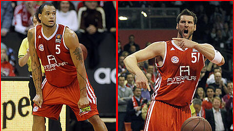 Bayerns Chevon Troutman (l.) und Jared Homan.