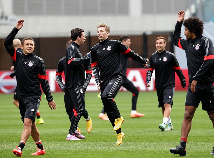 Bilder: Der FC Bayern beim Abschlusstraining in Moskau.