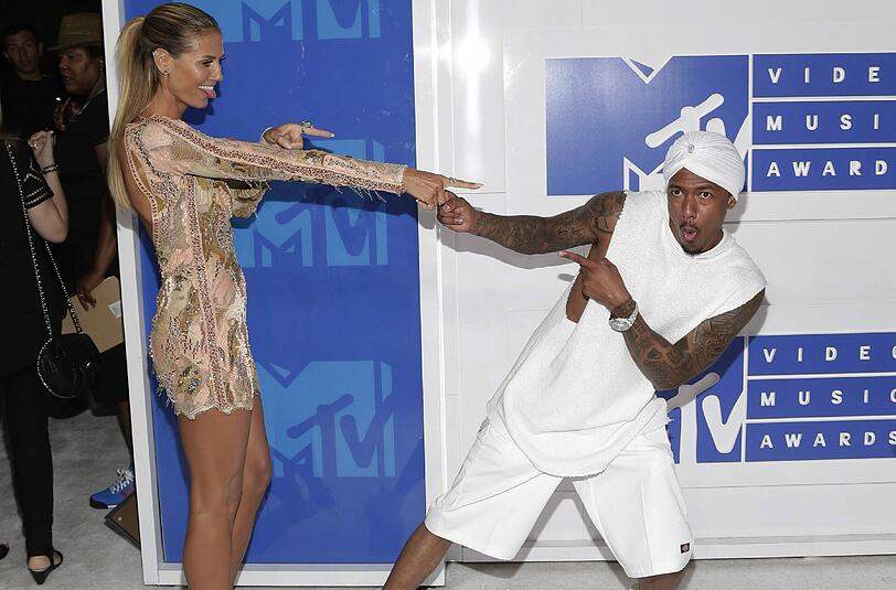 Haben Spaß: Heidi Klum mit Nick Cannon.