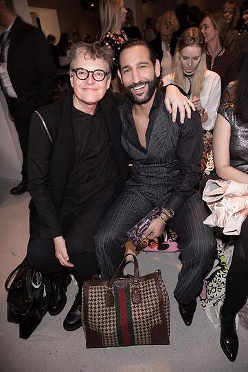 Entertainer Rolf Schneider (l) und Massimo Sinato