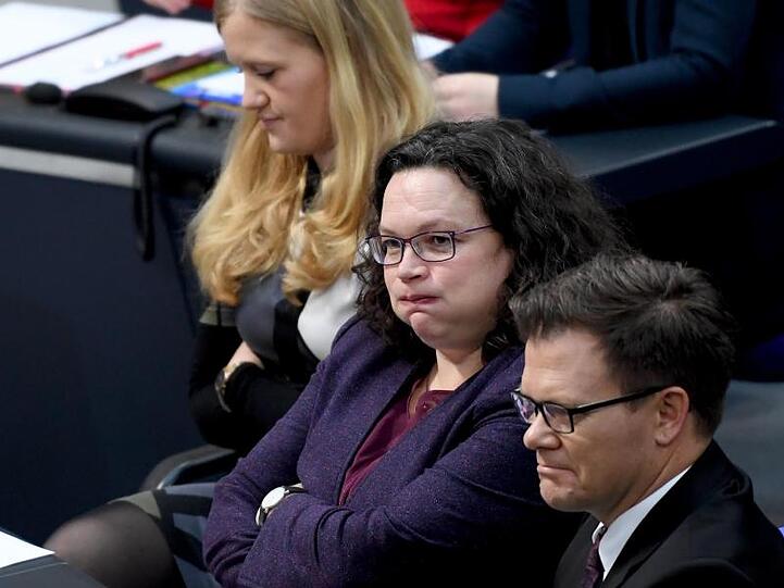 Andrea Nahles, SPD-Vorsitzende und Vorsitzende der SPD-Bundestagsfraktion im Bundestag.