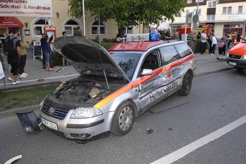 Totalschaden: Der First Responder-Wagen nach dem Crash.