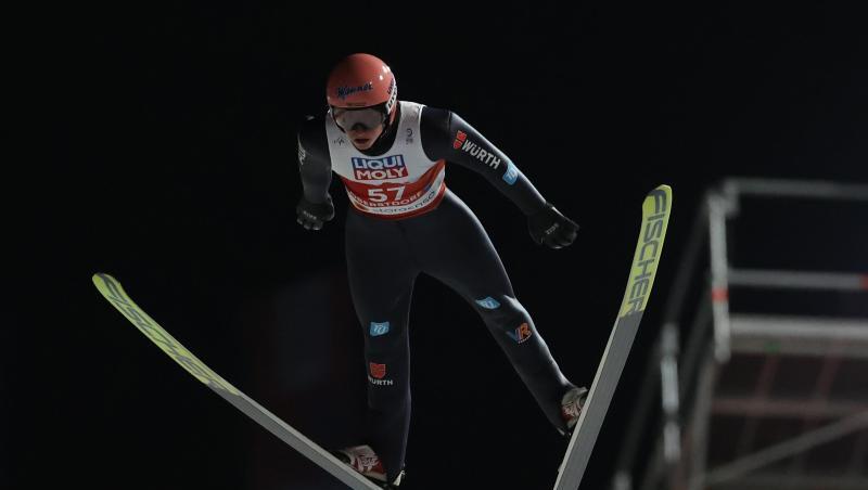 Karl Geiger aus Deutschland in Aktion.