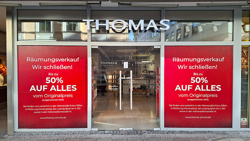 Fast ein Vierteljahrhundert war die Boutique von THOMAS-Schuhe in der Theatinerstraße beheimatet.